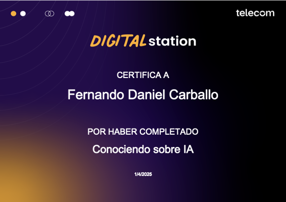 Certificado: Conociendo sobre IA