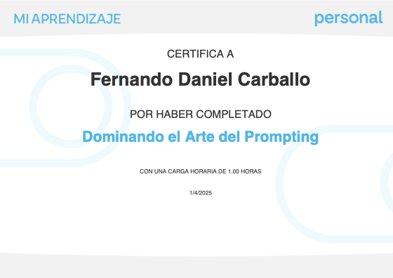 Certificado: Dominando el Arte del Prompting